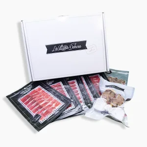 LONCHEADO de Paleta DIAMANTE NEGRO Bellota 100% Ibérico, 15 sobres de 100 gr. + huesos y tacos