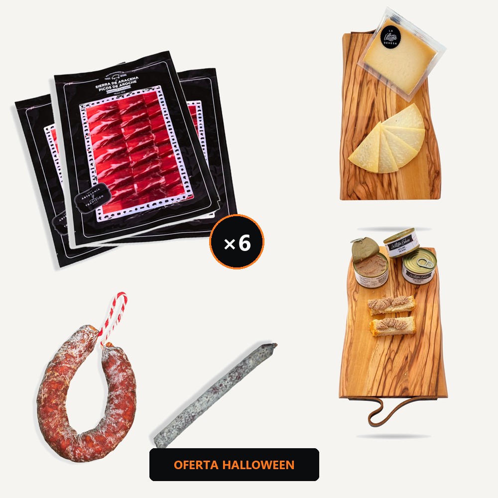 Oferta Halloween: 6 sobres de paleta y selección ibérica